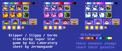 Kirby Super Star / Kirby's Fun Pak - Blipper, Slippy, & Glunk
