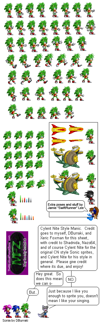 Sonic the Hedgehog Media Customs - Manic