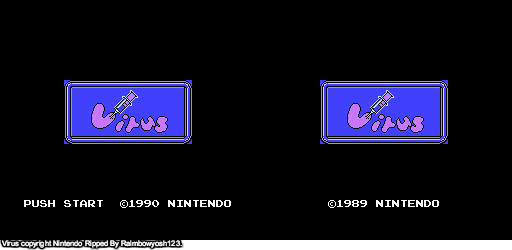 Virus (Dr. Mario Prototype) - Title Screen (1989 & 1990)