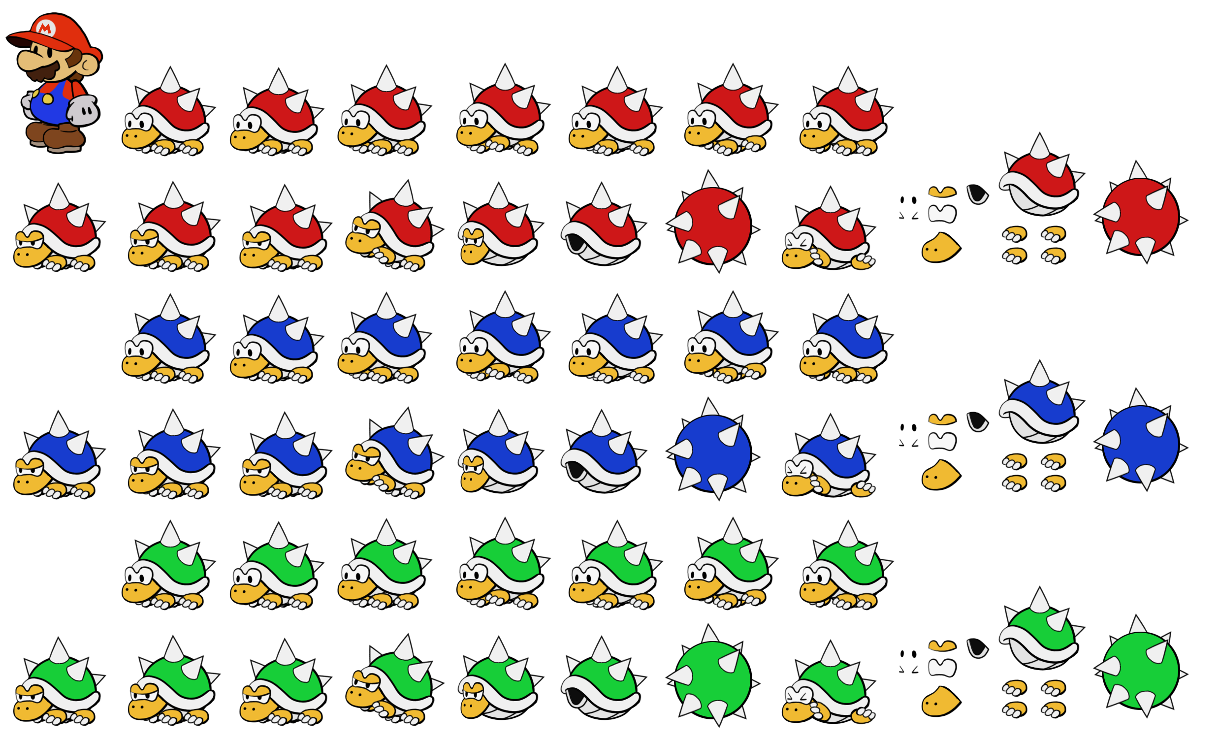 Mario Customs - Spiny (Paper Mario-Style)