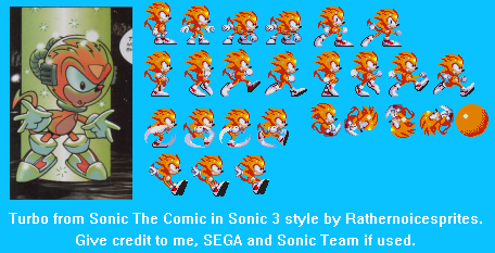 Sonic the Hedgehog Media Customs - Turbo (Sonic 3-Style)