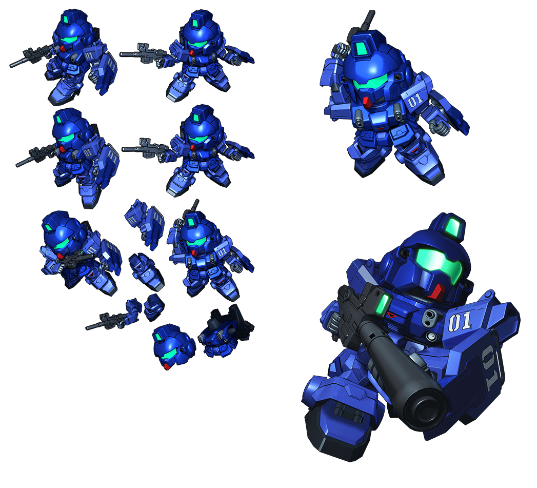 Super Gundam Royale - Blue Destiny Unit 1 (Machine Gun)