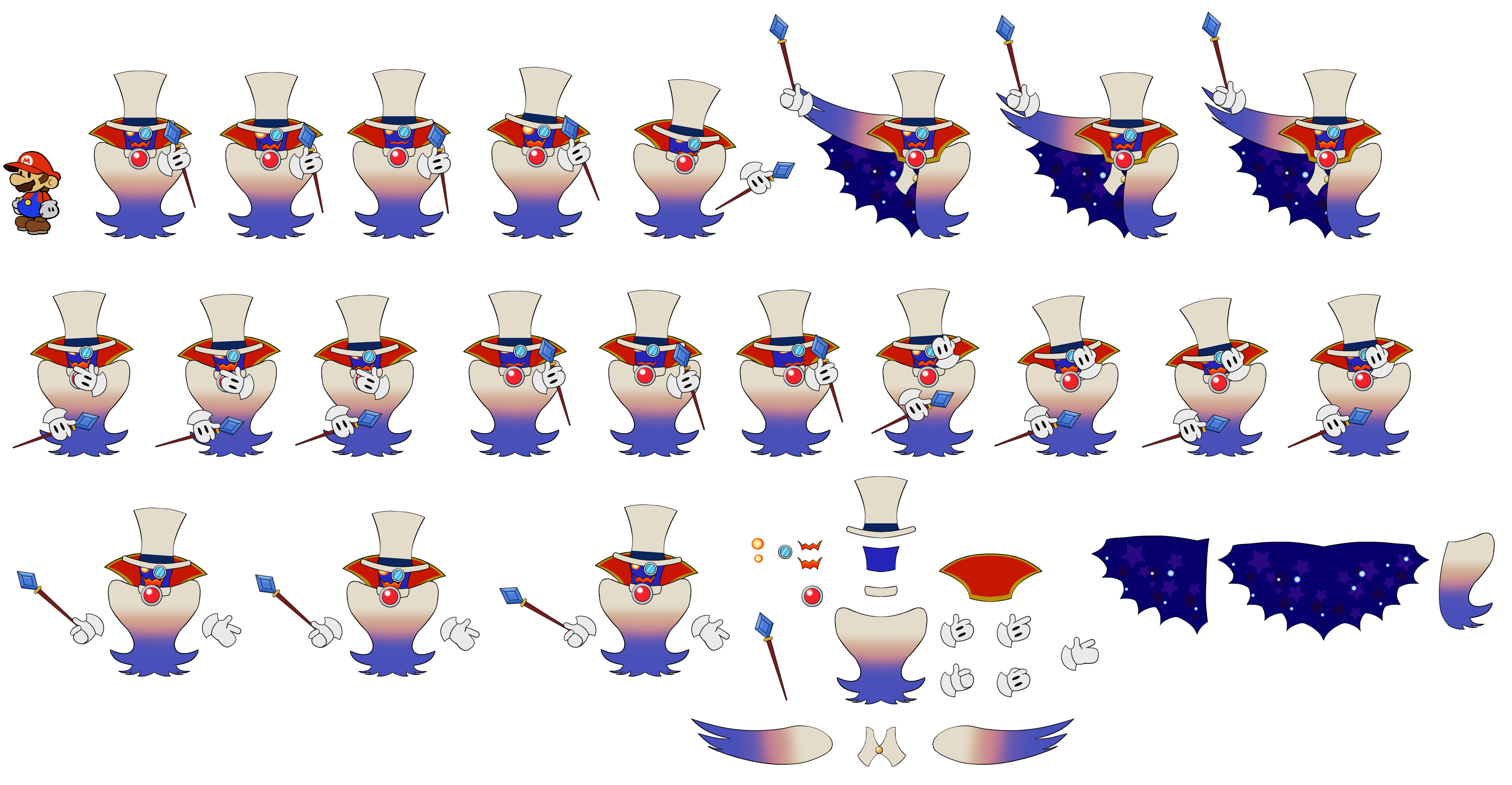 Paper Mario Customs - Count Bleck (Paper Mario-Style)