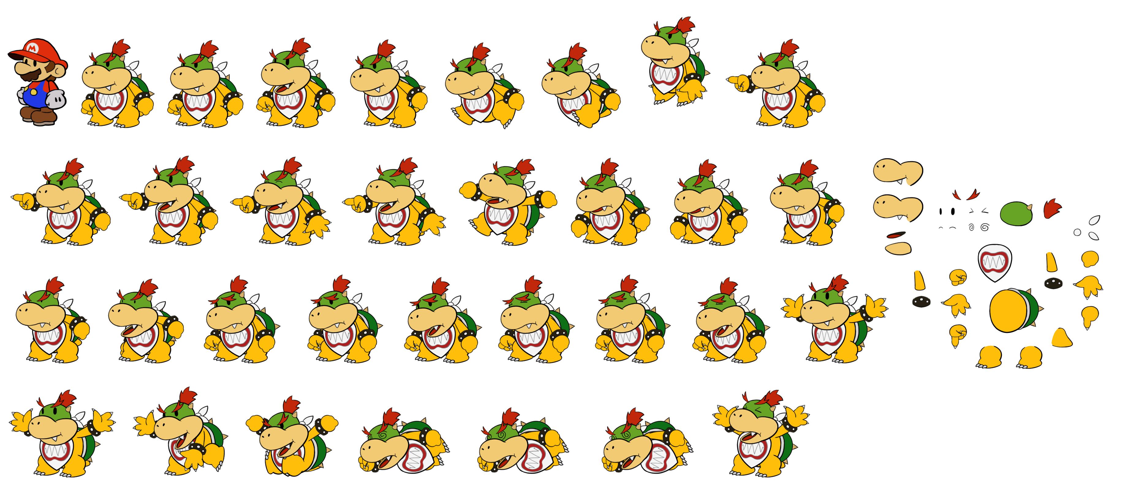 Mario Customs - Bowser Jr. (Paper Mario-Style)