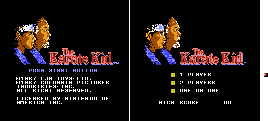 The Karate Kid (USA) - Title Screen