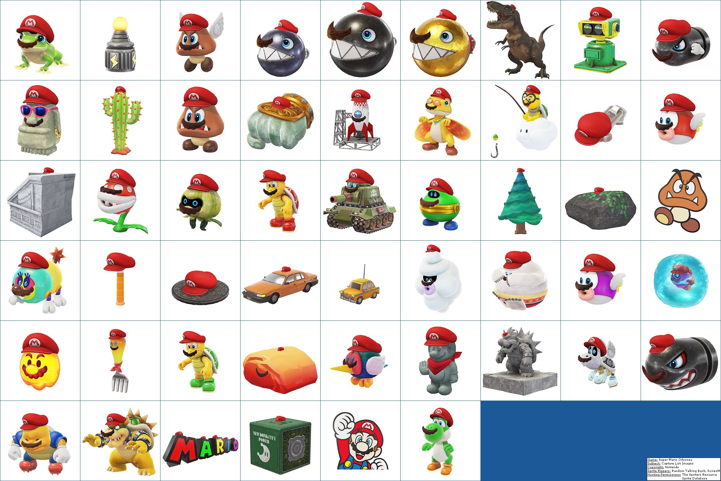 Super Mario Odyssey - Capture List Images