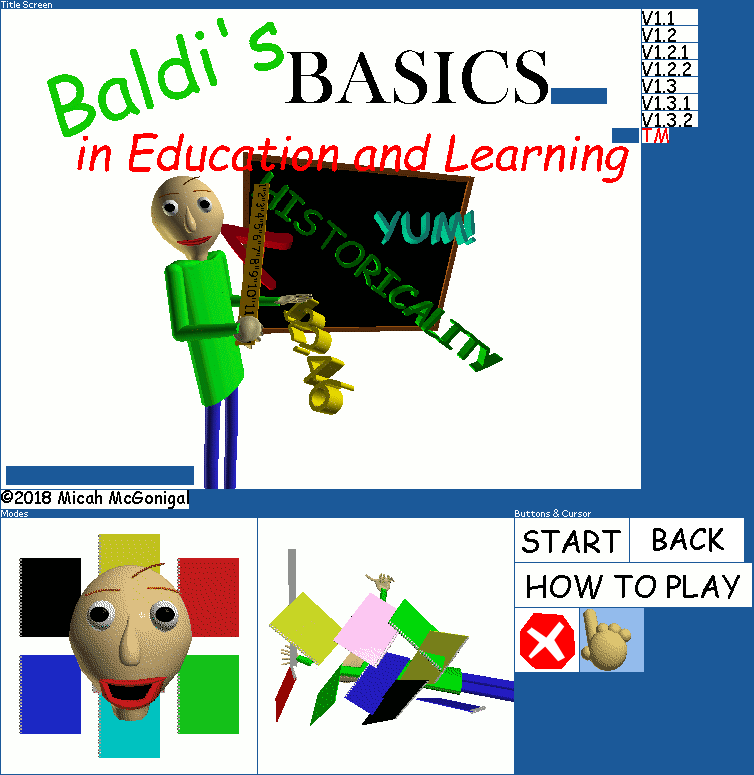 Pc Computer Baldi S Basics In Education And Learning Title Screen The Spriters Resource