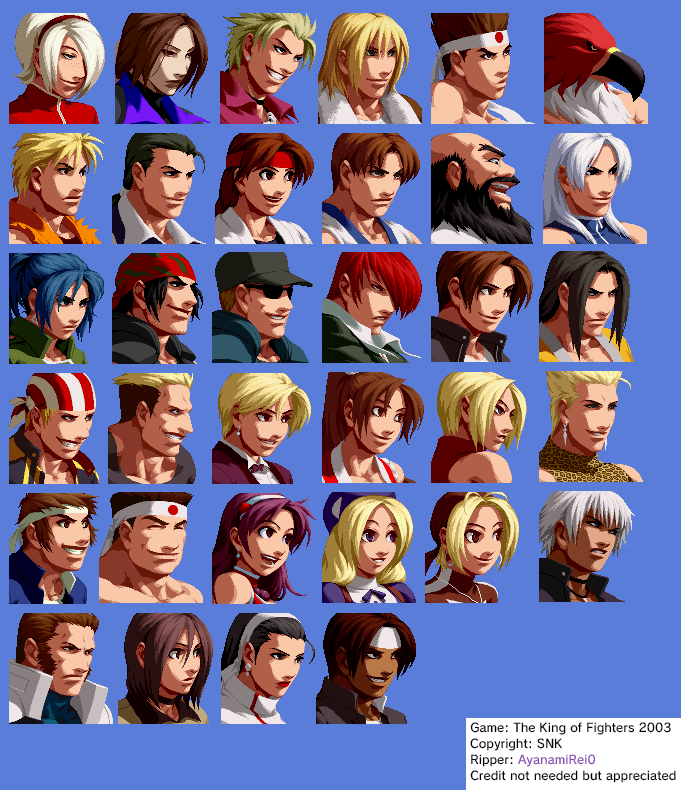 Neo Geo / NGCD - The King of Fighters 2002 - Victory Portraits - The  Spriters Resource