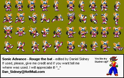Custom / Edited - Sonic the Hedgehog Customs - Rouge (Sonic 1