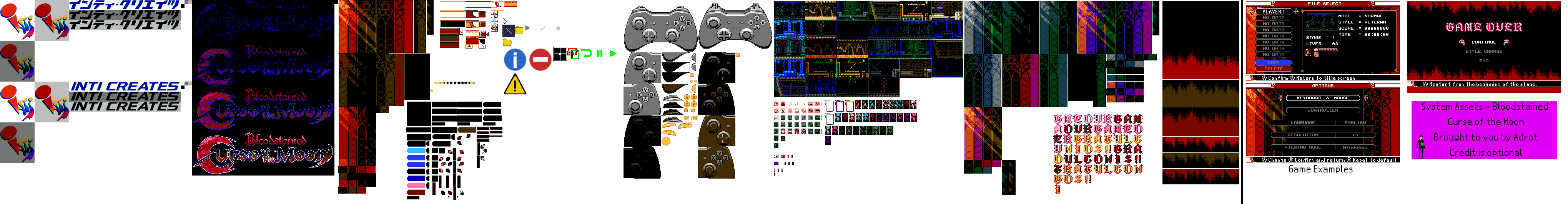 Pc Computer Bloodstained Curse Of The Moon System Assets The Spriters Resource