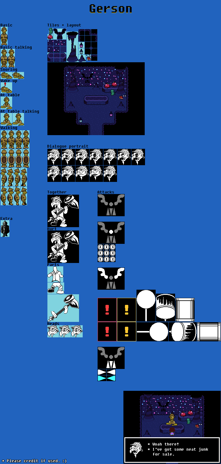 The Spriters Resource - Full Sheet View - Undertale Customs - Sans