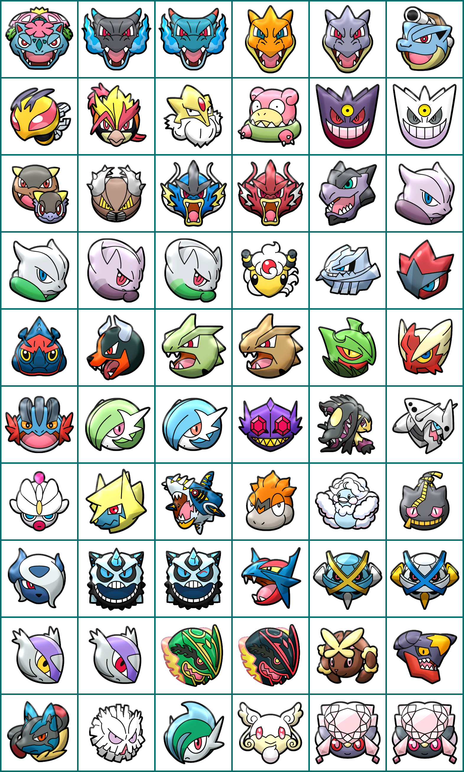 3DS - Pokémon Shuffle - Mega Pokémon - The Spriters Resource