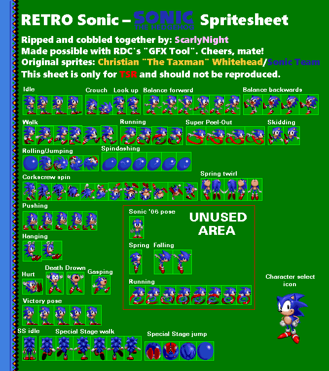 The Spriters Resource - Full Sheet View - Sonic Pocket Adventure - Sonic