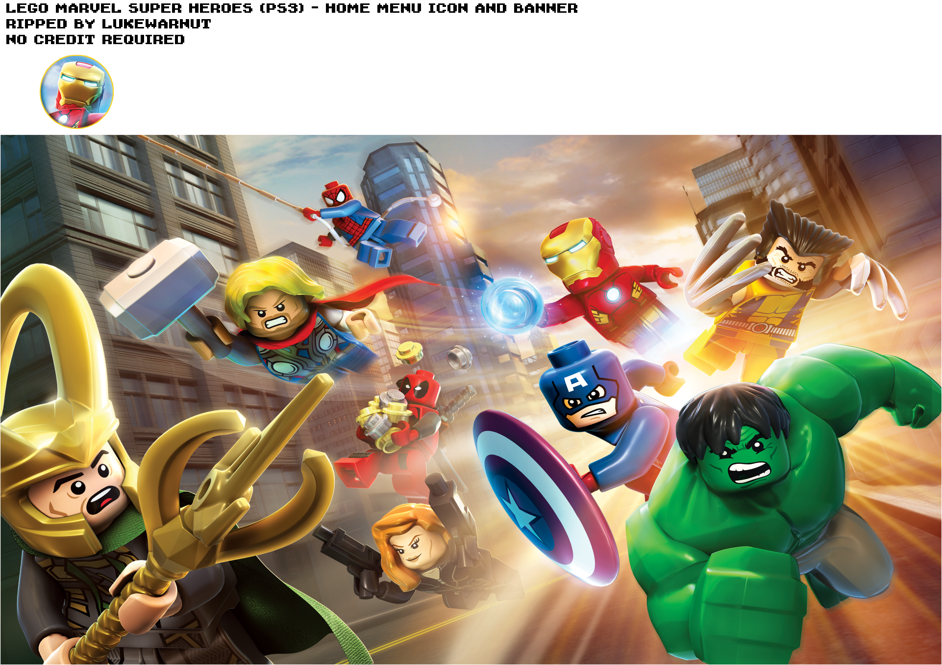 PC - LEGO Marvel Super Heroes - PS3 Home Menu Icon Banner - The Spriters Resource