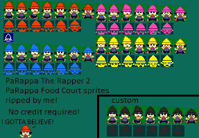 The Spriters Resource - Full Sheet View - PaRappa the Rapper - Master  Prince Fleaswallow (Full Tank)