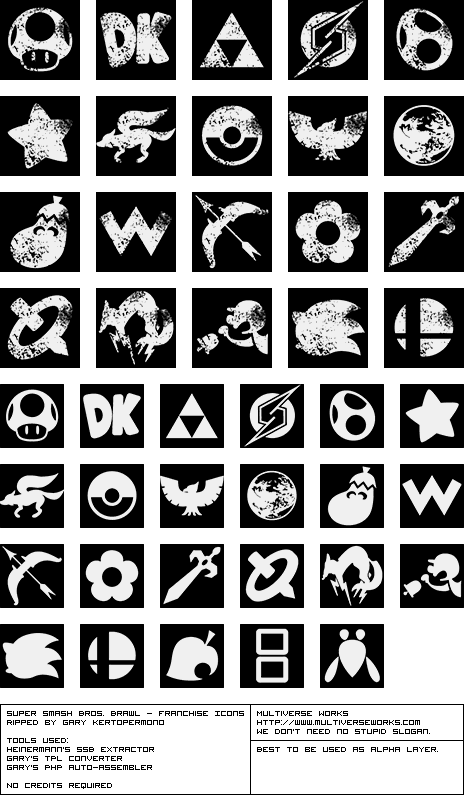 Wii - Super Smash Bros. Brawl - Event Icons - The Spriters Resource