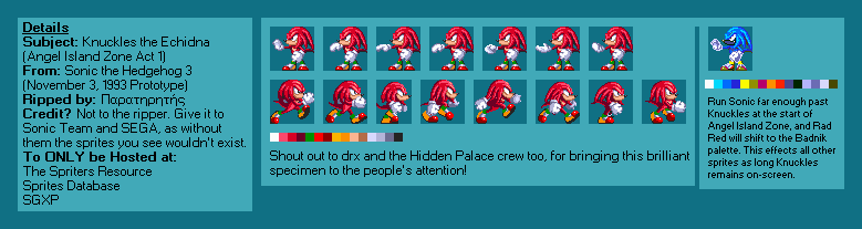 PC / Computer - Sonic Mania - Knuckles the Echidna - The Models Resource