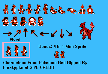 NES - Pokémon Red (Bootleg) - Charmeleon - The Spriters Resource