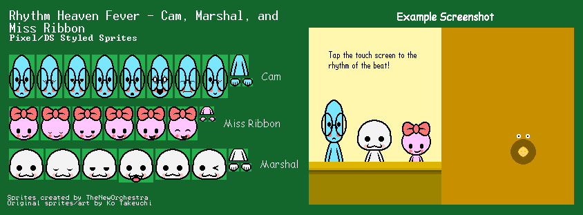 Marshal, Cam, and Miss Ribbon! : r/rhythmheaven