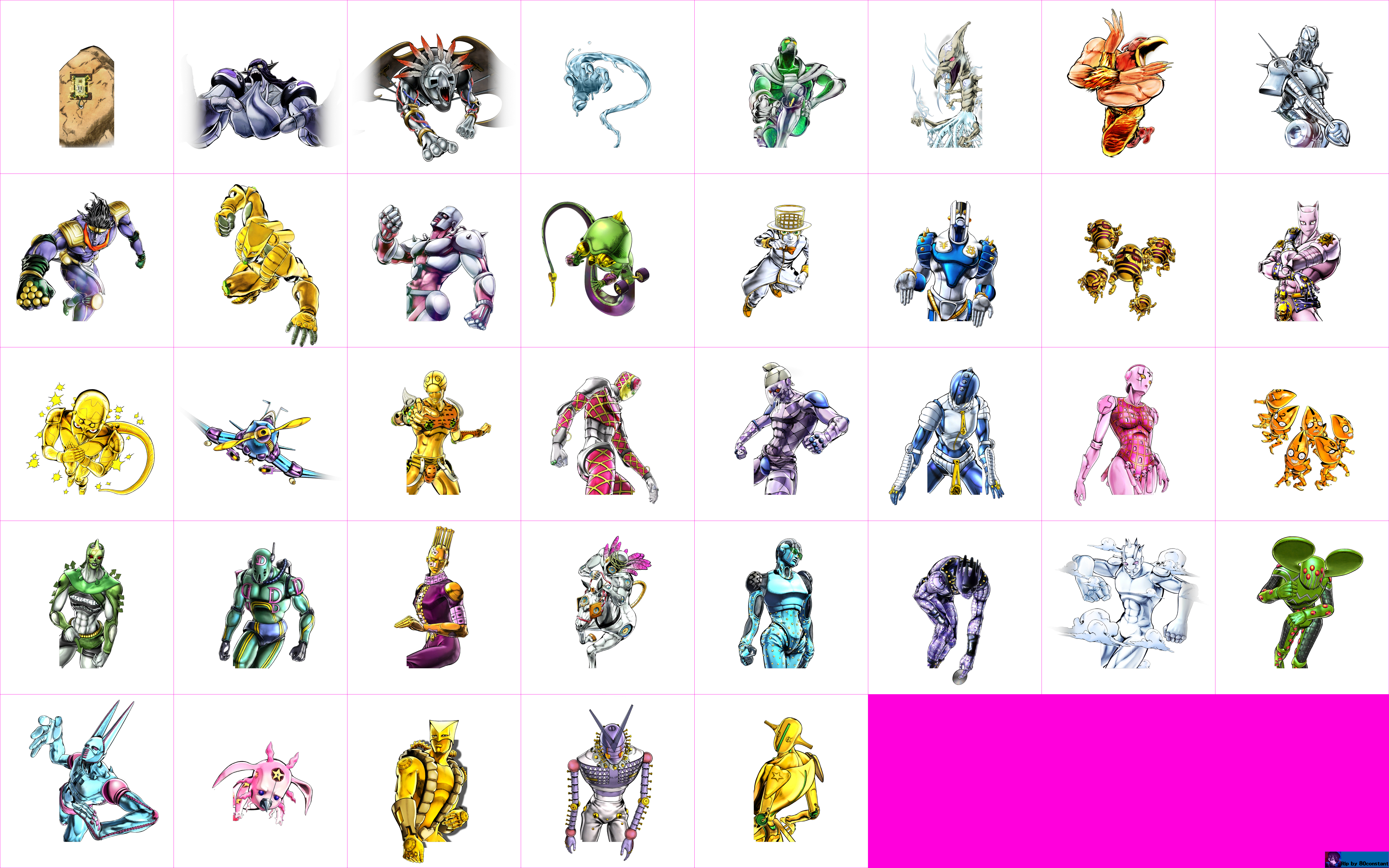 PlayStation JoJo's Bizarre Adventure: Eyes Of Heaven Character Select  Portraits (Stands) The Spriters Resource