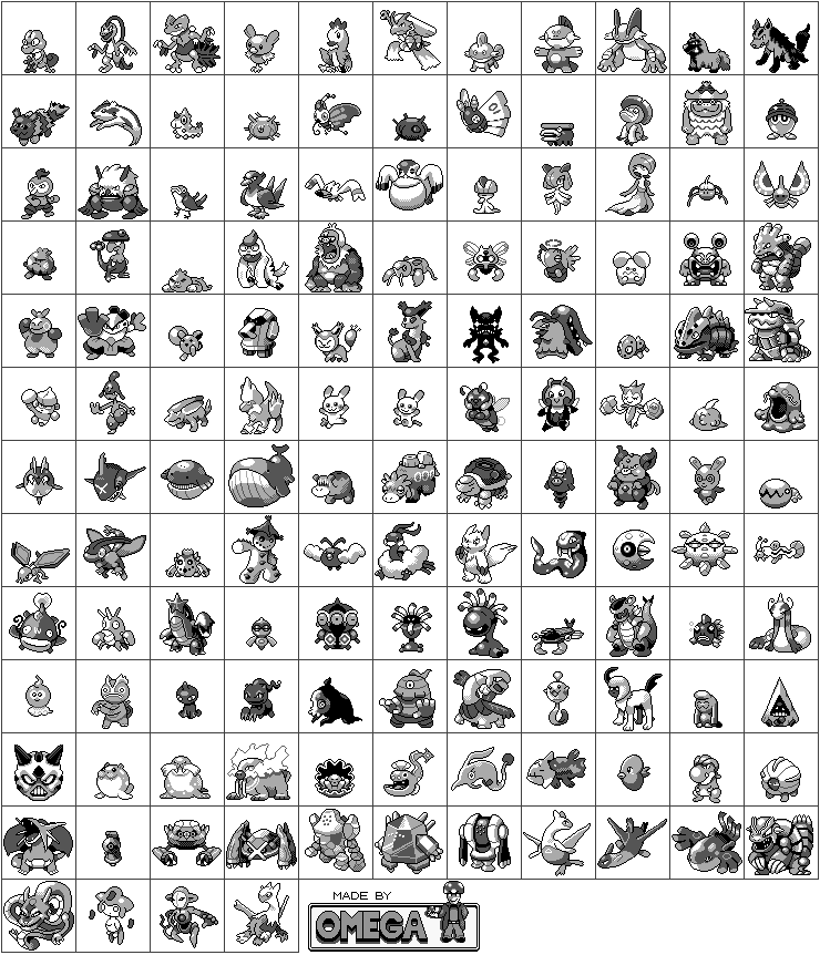 Pokémon Generation 3 Hoenn 143 Sprites 