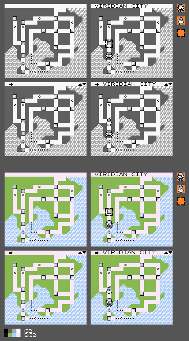 Åben husdyr Bidrag Game Boy / GBC - Pokémon Red / Blue - Maps (World Map & Flight) - The  Spriters Resource