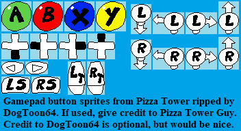 Custom / Edited - Pizza Tower Customs - Gamepad Buttons (PS4) - The  Spriters Resource