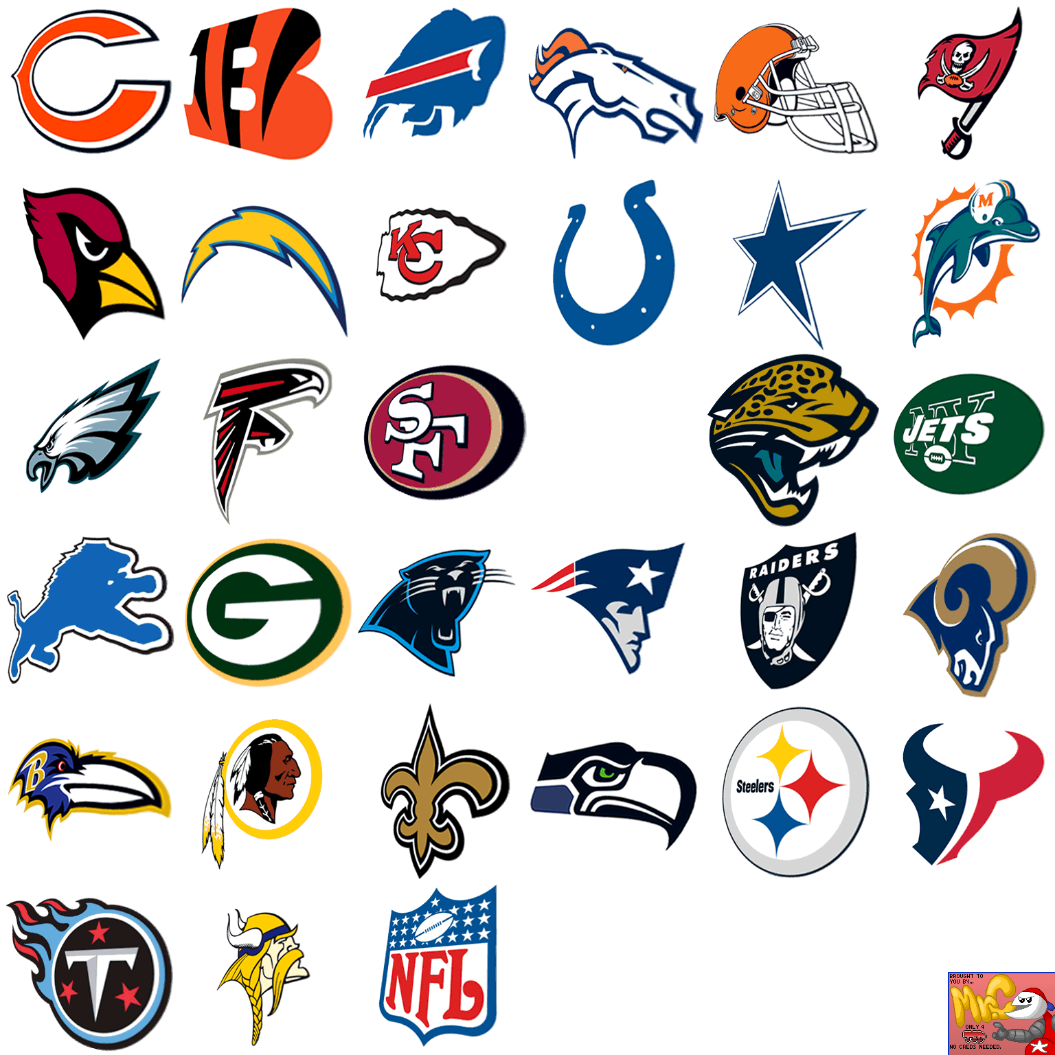 Wii - Madden NFL 08 - Team Logos (Main Menu) - The Spriters Resource