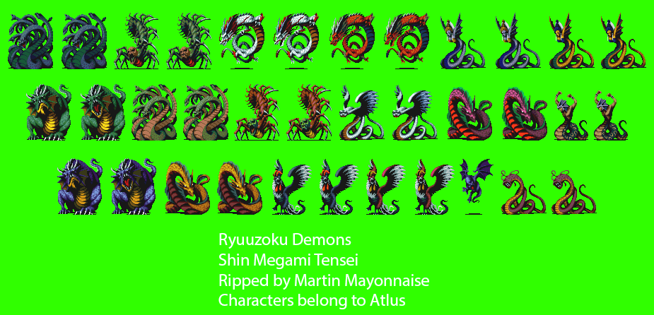 The Spriters Resource - Full Sheet View - Majin Tensei (JPN) - Demons