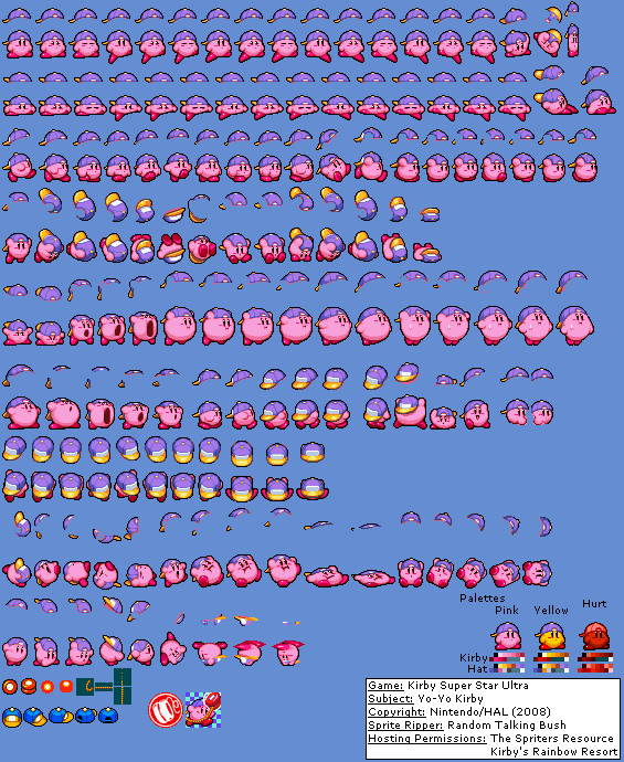 DS / DSi - Kirby Super Star Ultra - Yo-Yo Kirby - The Spriters Resource