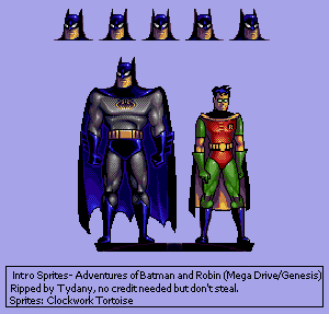 Genesis / 32X / SCD - The Adventures of Batman and Robin - Intro Sprites -  The Spriters Resource