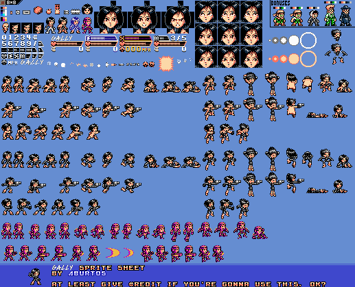 Custom / Edited - Battle Angel Alita Customs - Alita (OVA, Mega Man  NES-Style) - The Spriters Resource