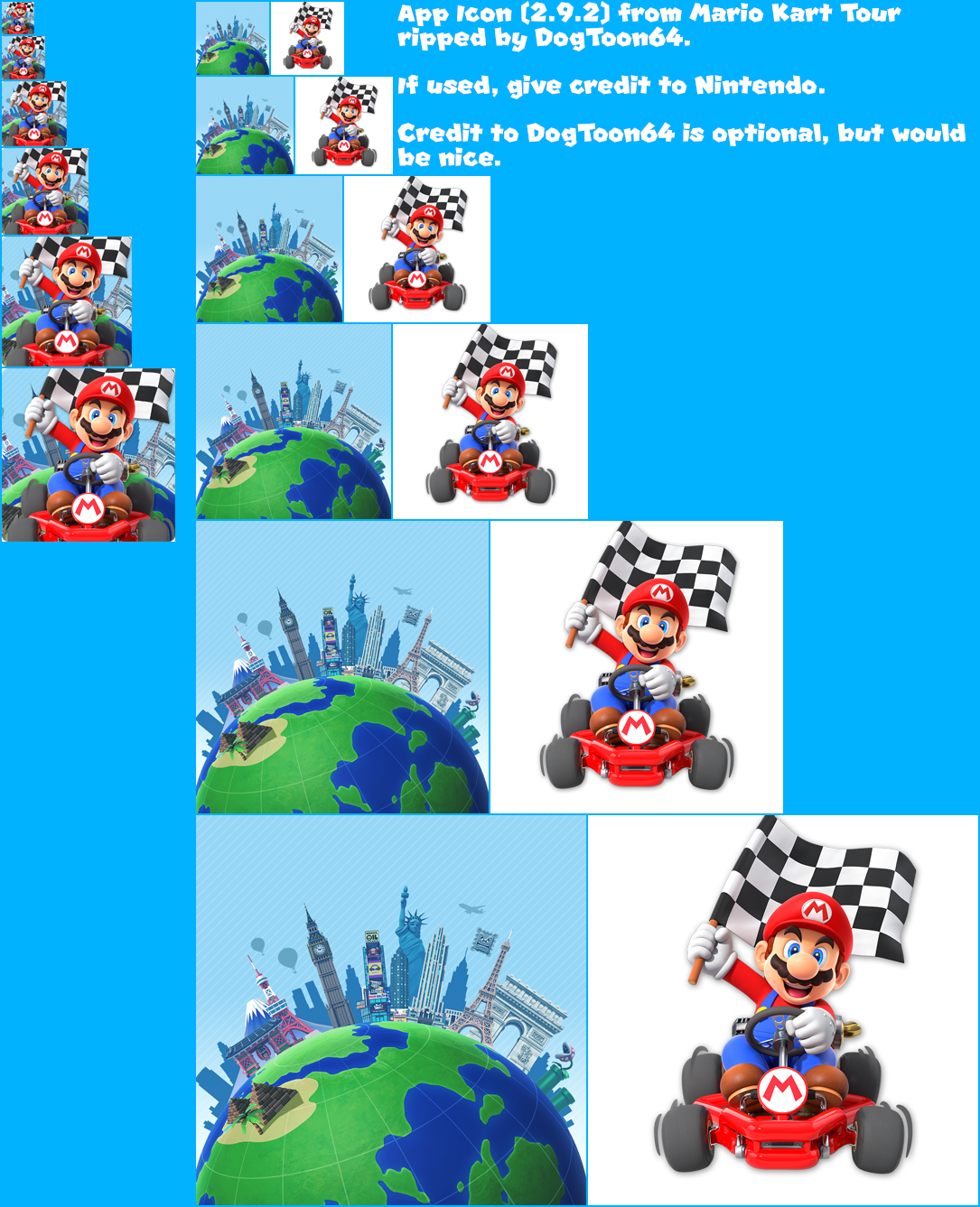 The Spriters Resource - Full Sheet View - Mario Kart Tour - App Icon  (Version 2.9.2)