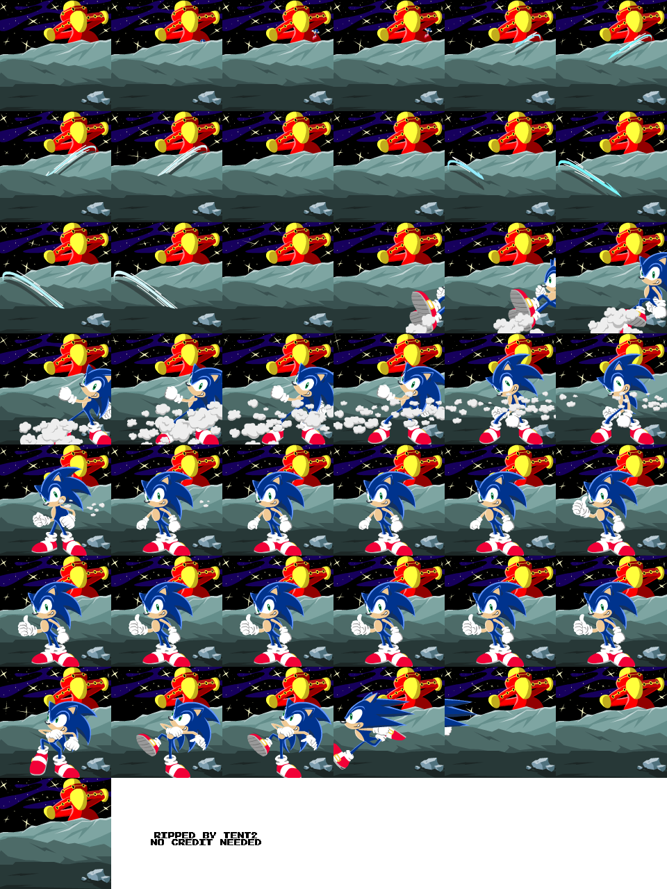 Lapper on X: Sonic sprites from each genesis game with the palettes from  each genesis game.  / X