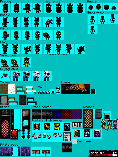 The Spriters Resource - Full Sheet View - Five Nights at Freddy's