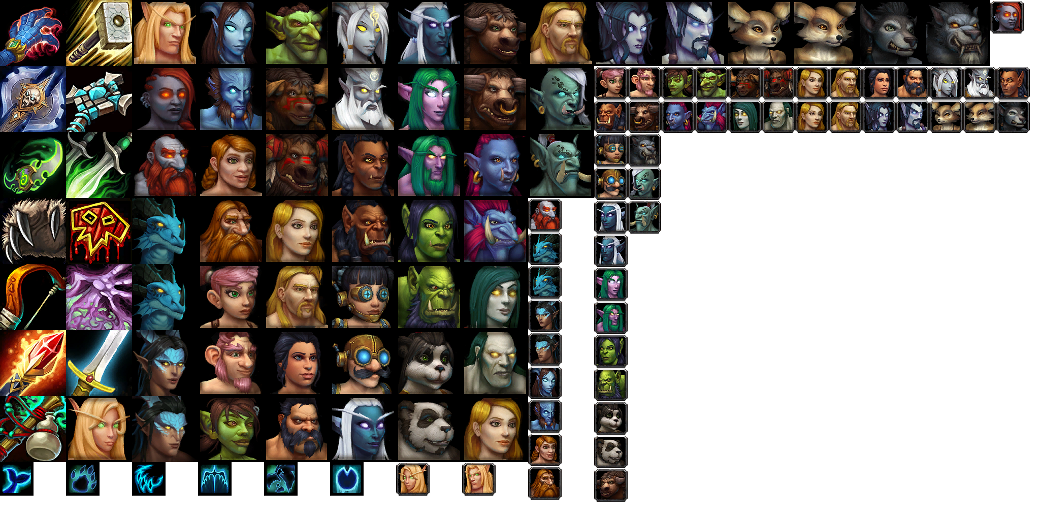 world of warcraft characters list