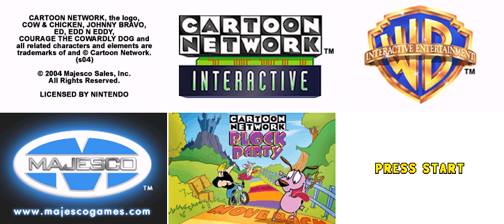 Game Boy Advance - Cartoon Network Block Party - Logos and Title Screen -  The Spriters Resource
