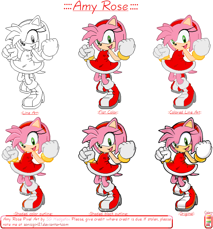 Custom Edited Sonic The Hedgehog Customs Amy Rose Pixel Art The Spriters Resource