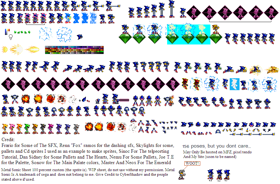 Custom / Edited - Sonic the Hedgehog Customs - Metal Sonic (Sonic  Battle-Style) - The Spriters Resource