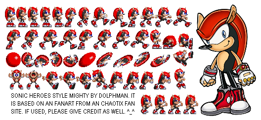 The Spriters Resource - Full Sheet View - Sonic the Hedgehog Customs -  Mighty (Sonic 3-Style)