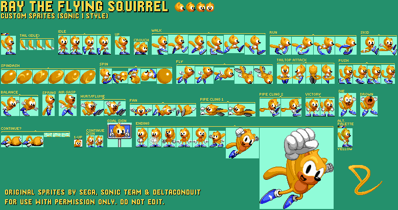 Custom Sonic Sprites Sheet - Sonic 1 Styled by AsuharaMoon on