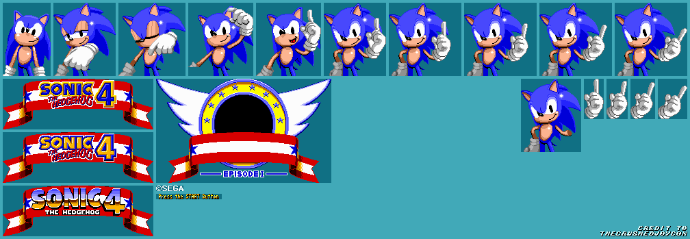 Custom / Edited - Sonic the Hedgehog Customs - Sonic 4 Title