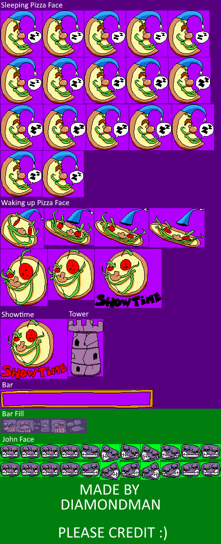 Custom / Edited - Pizza Tower Customs - Pizzaface - The Models Resource