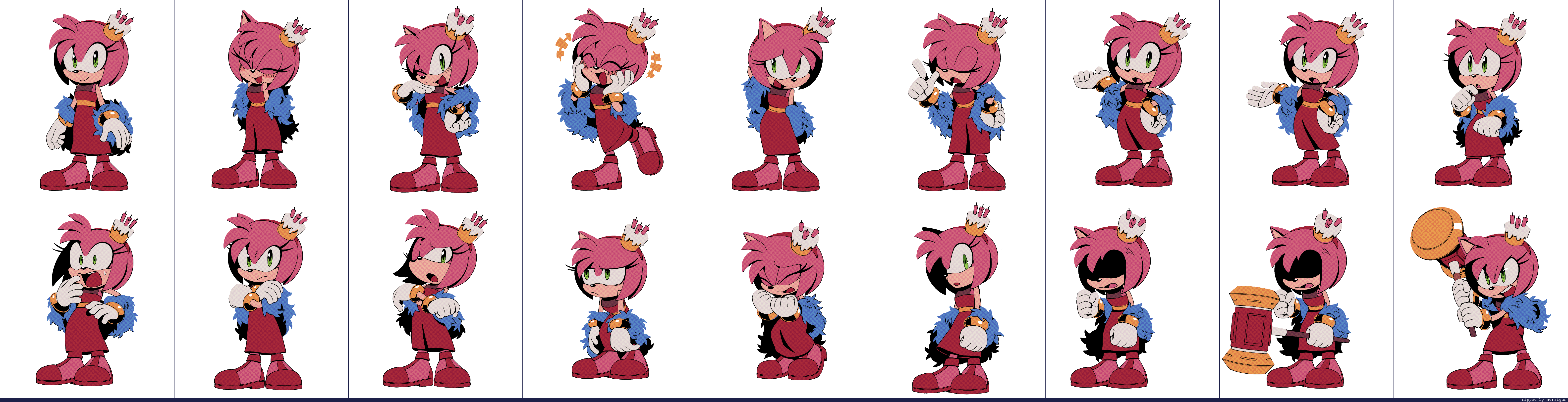 Amy_rose_fanlol on X: Amy's sprites from the murder of Sonic the