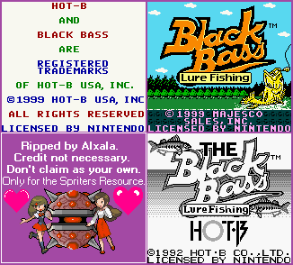 Game Boy / GBC - Black Bass: Lure Fishing - Introduction & Title Screen -  The Spriters Resource
