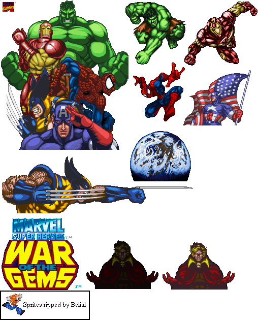 cerrar inicial Estado SNES - Marvel Super Heroes: War of the Gems - Introduction - The Spriters  Resource