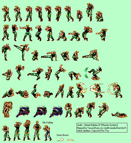 Master System - Street Fighter 2 (BRZ) - Blanka - The Spriters Resource