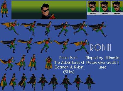SNES - The Adventures of Batman and Robin - Robin - The Spriters Resource