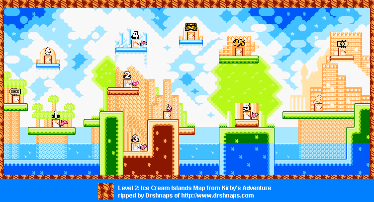 NES - Kirby's Adventure - World 02 Ice Cream Islands - The Spriters Resource