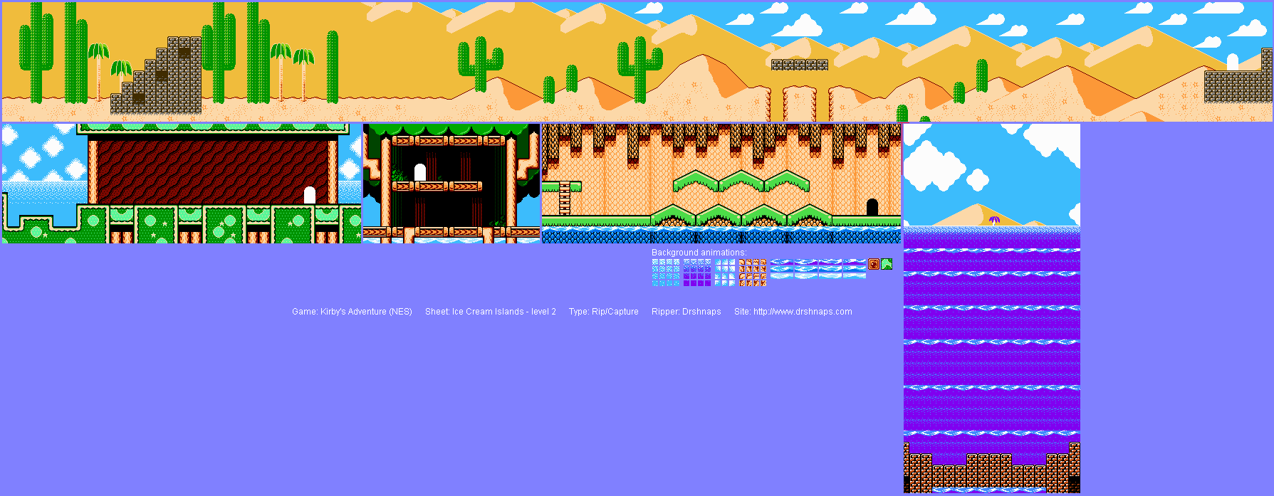 NES - Kirby's Adventure - Ice Cream Island 2 - The Spriters Resource